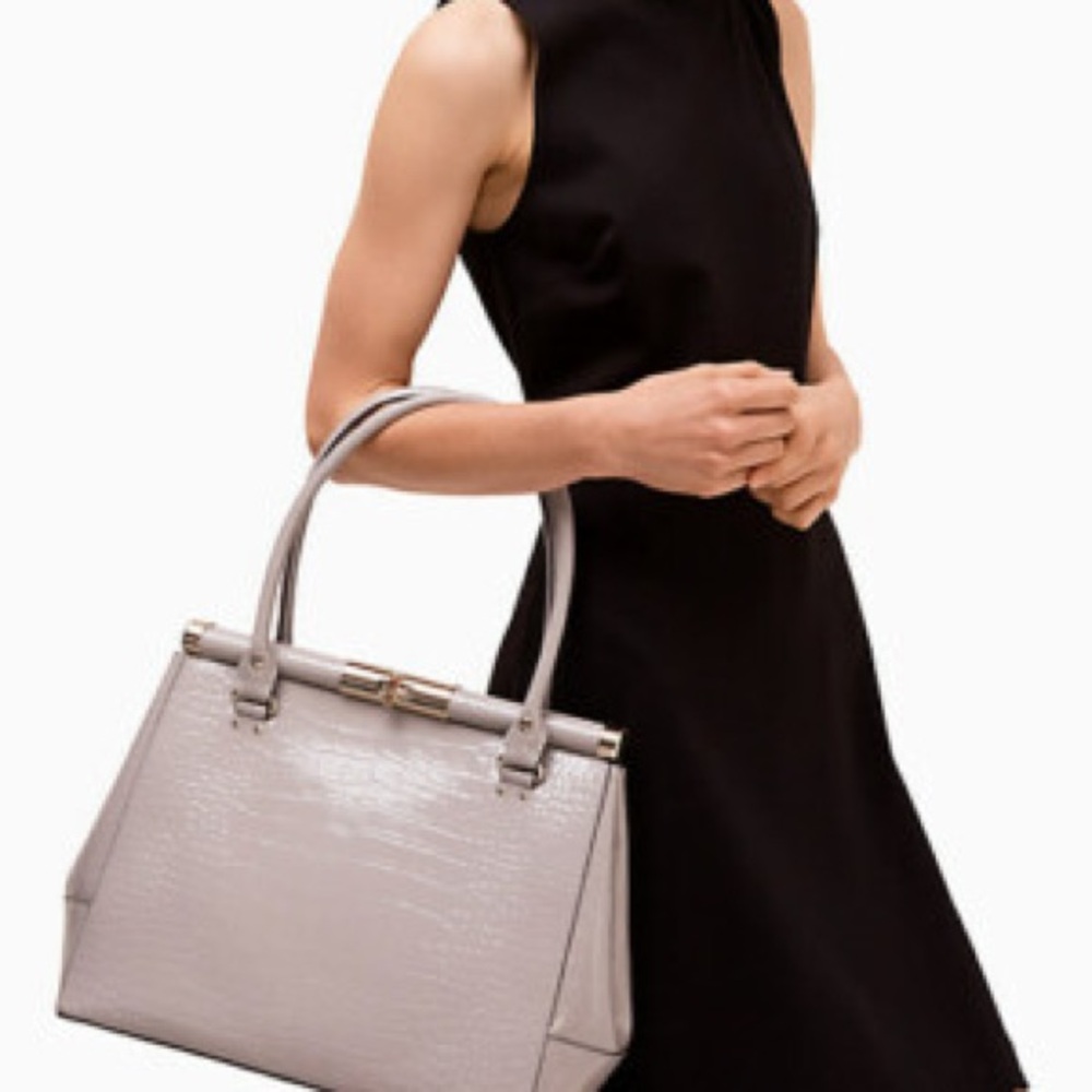 Kate Spade patent croc embossed Handbag